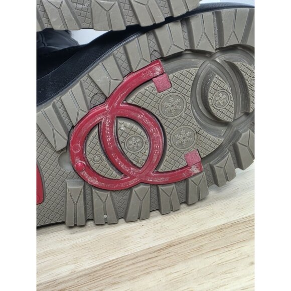 OLANG Size 7 Women's Winter Ski Snow Boots Insulated  Black Faux-Fur Lining GRIP - Picture 10 of 11